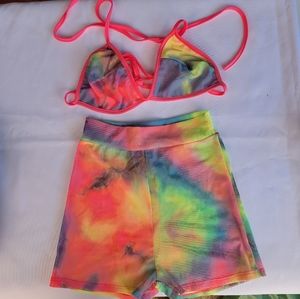 Fashion Nova Bikini Top and short Set